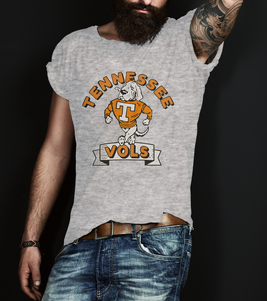 Chris Lofton Tennessee Vols Vintage Smokey Mascot Homefield T-Shirt