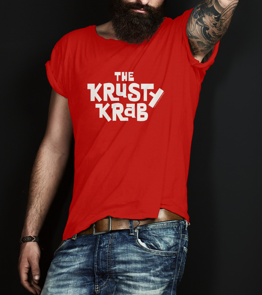 Joe Burrow The Krusty Krab Spongebob Squarepants Crossover Patrick Star Football NFL Cincinnati Bengals Cartoon Network Nickelodeon T-Shirt