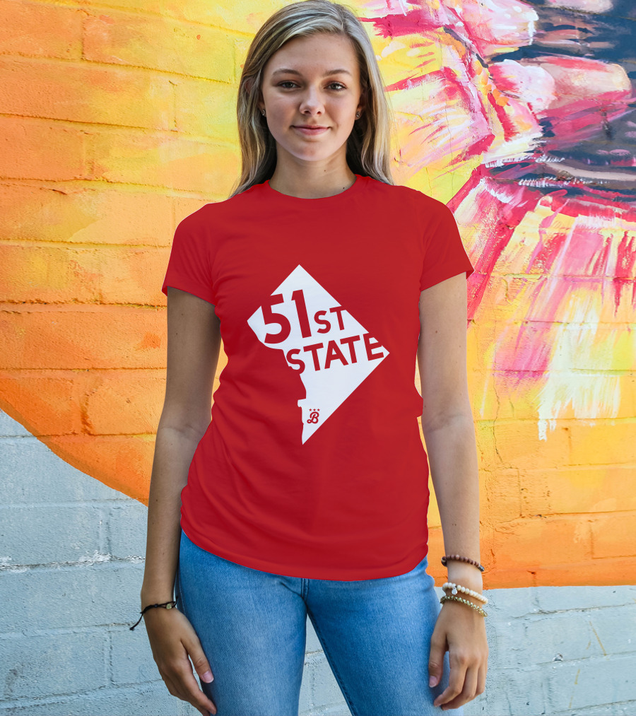 Juan Soto 51St State Wear Bailiwick Washington DC 51st State Outline T-Shirt