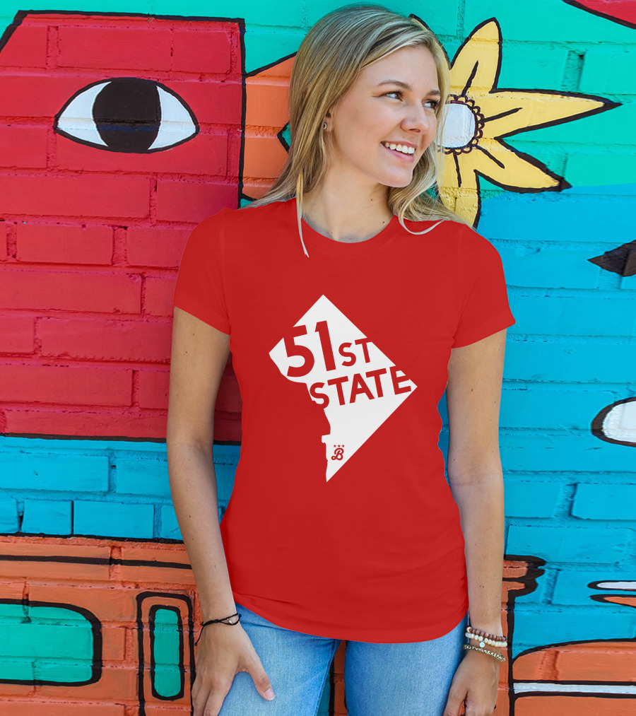 Juan Soto 51St State Wear Bailiwick Washington DC 51st State Outline T-Shirt