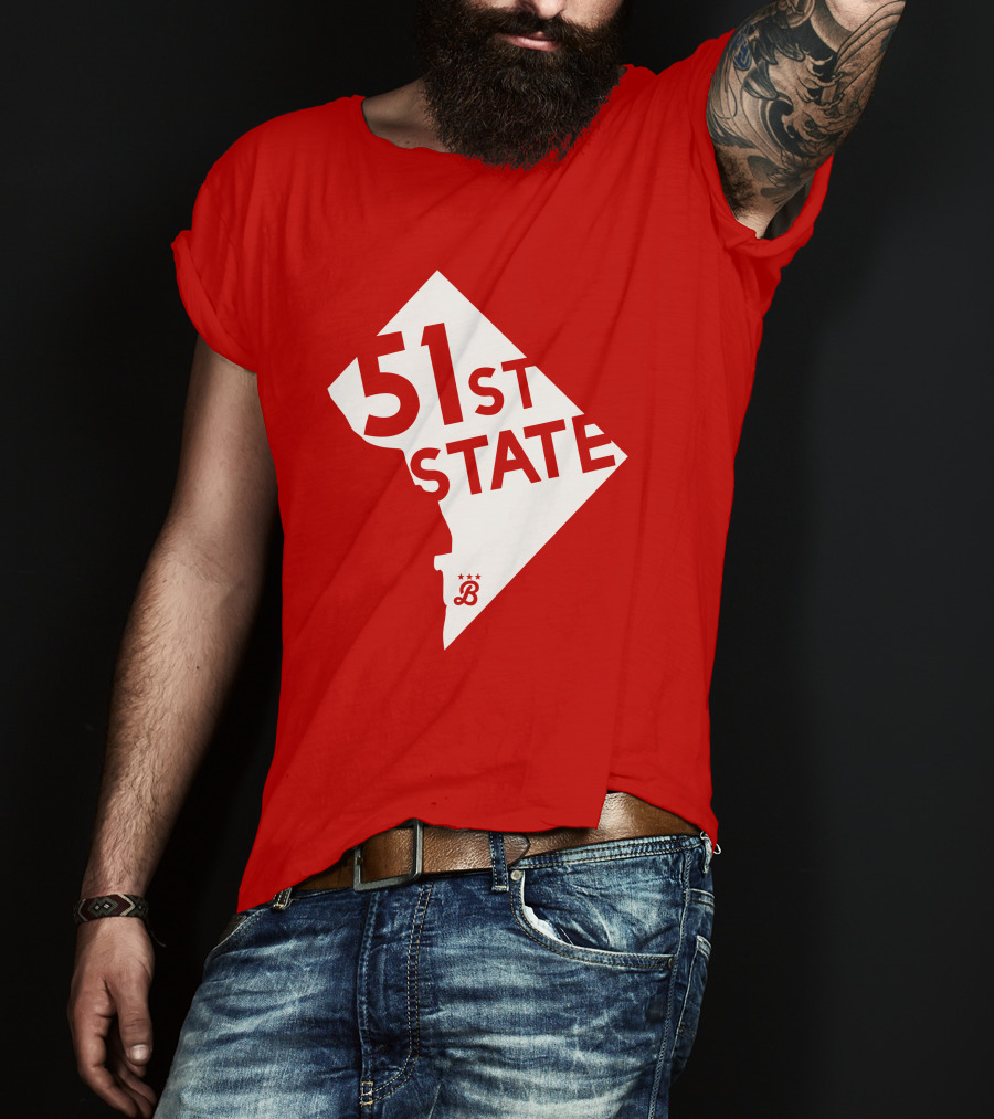 Juan Soto 51St State Wear Bailiwick Washington DC 51st State Outline T-Shirt