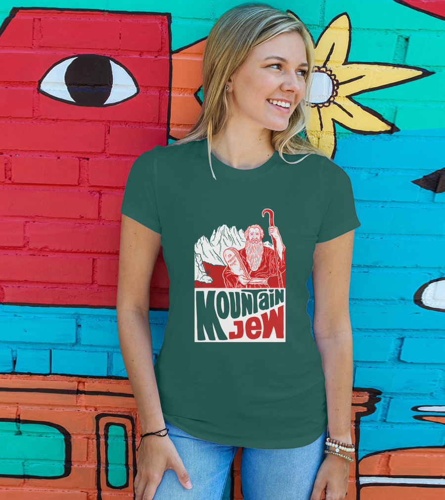 Mountain Jew Moses Holding Ten Commandments Ted Stout Tedstout5 T-Shirt