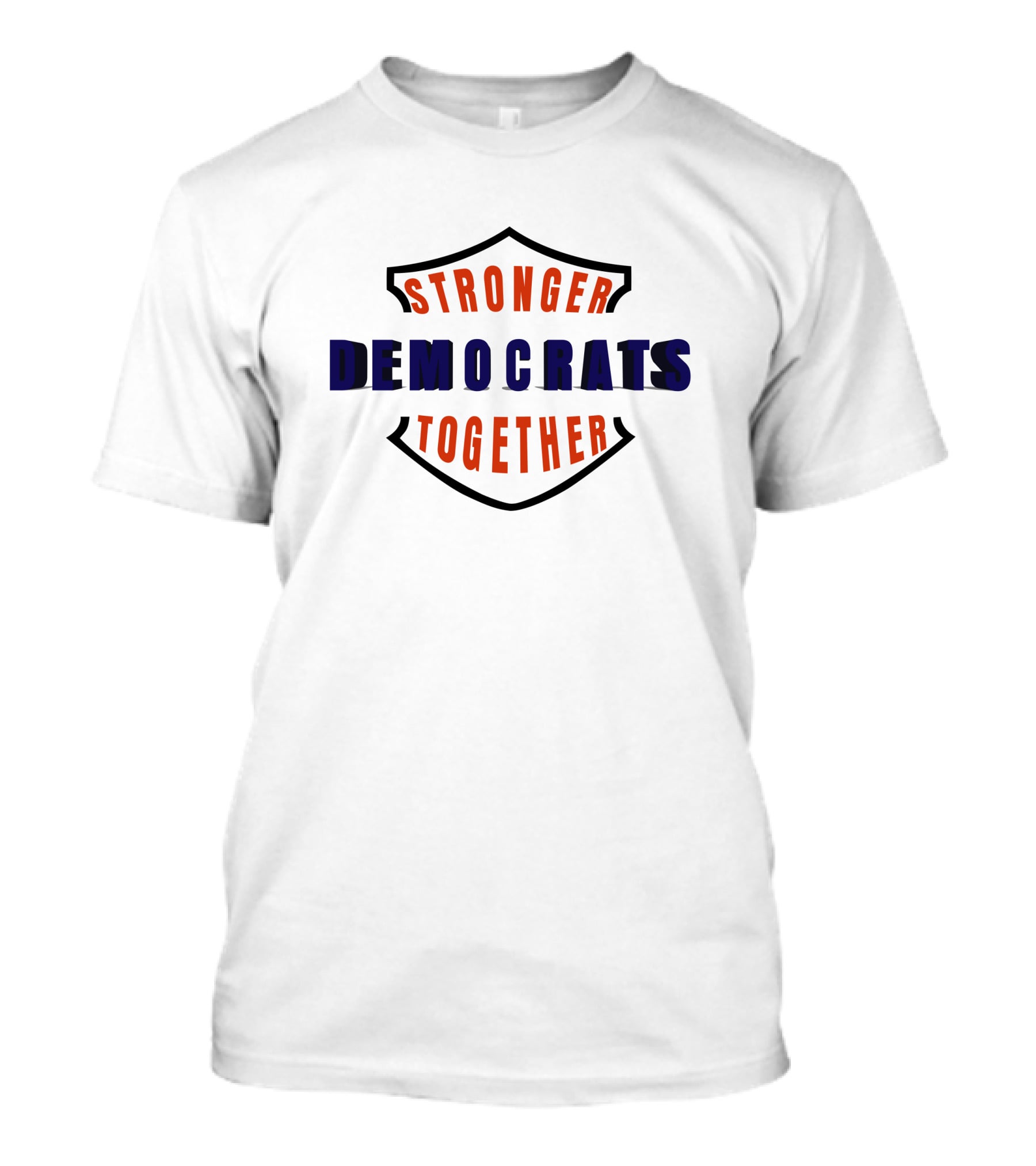 Stronger Democrats Together Ordinary1world Shield Emblem T-Shirt