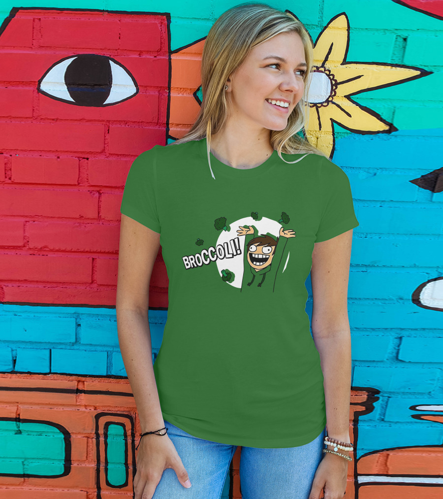 Eddsworld Broccoli Enthusiastic Character T-Shirt