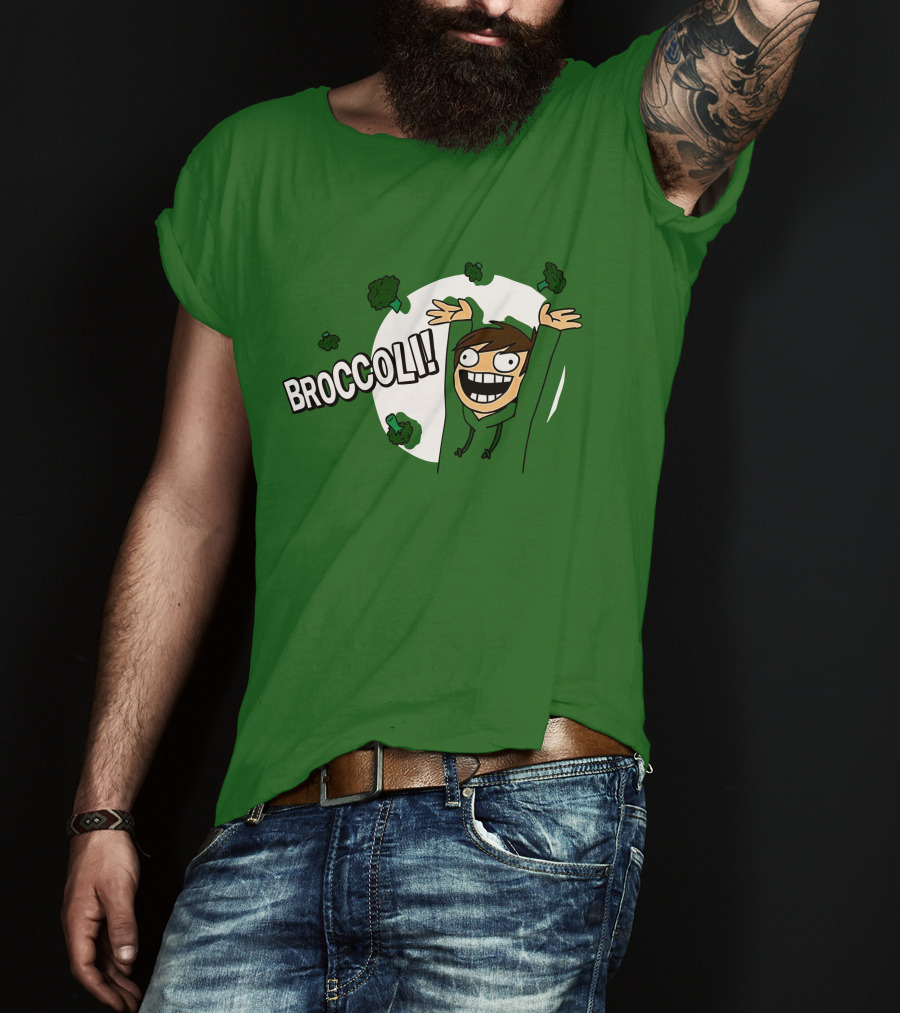 Eddsworld Broccoli Enthusiastic Character T-Shirt