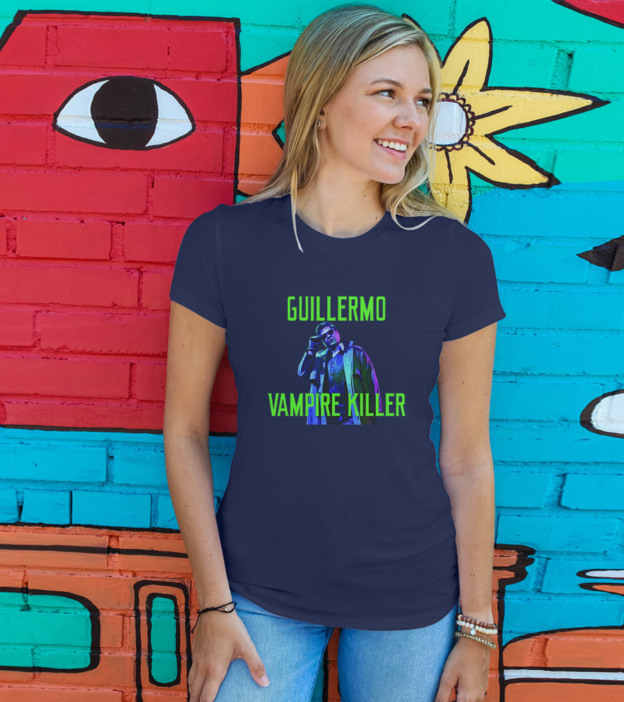 Guillermo Vampire Killer Harvey Guillen Neon Jacket Pose T-Shirt