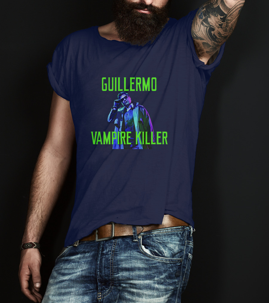 Guillermo Vampire Killer Harvey Guillen Neon Jacket Pose T-Shirt