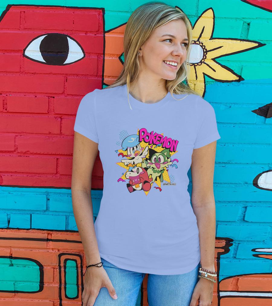 Natflorezz Pokemon Quaxly Sprigatito Fuecoco Characters T-Shirt