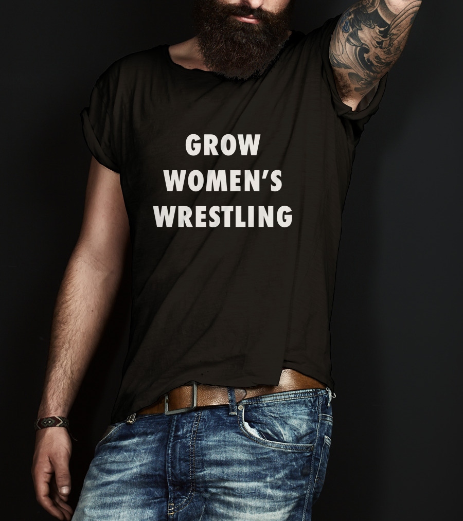 Quincy Monday Grow Women's Wrestling Bridge The D1vide D1 Advocacy T-Shirt