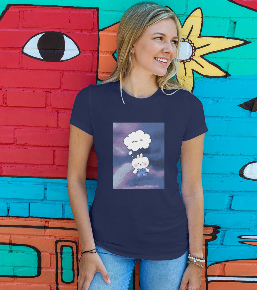 The Yetee Merch Wow Ok Thought Bubble Character T-Shirt