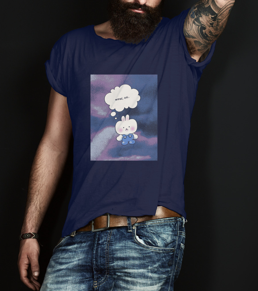 The Yetee Merch Wow Ok Thought Bubble Character T-Shirt