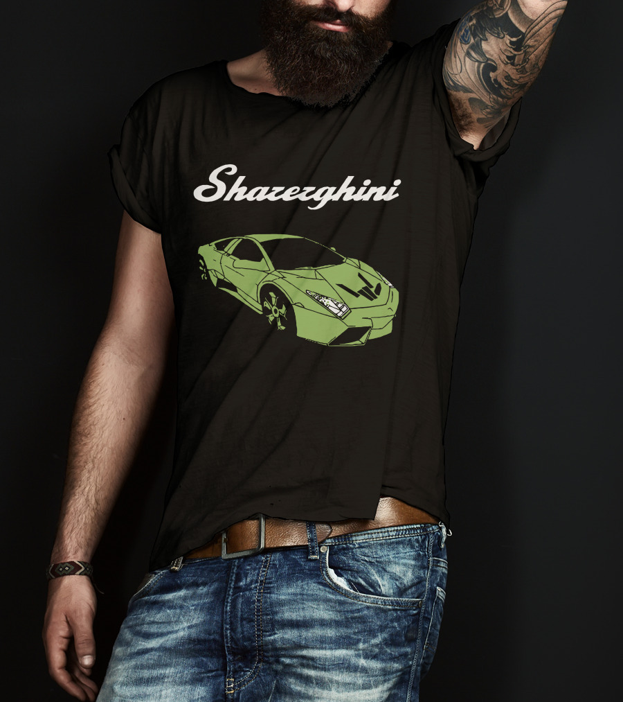 Cool Kids Discover Original Sharerghini Green Supercar T-Shirt