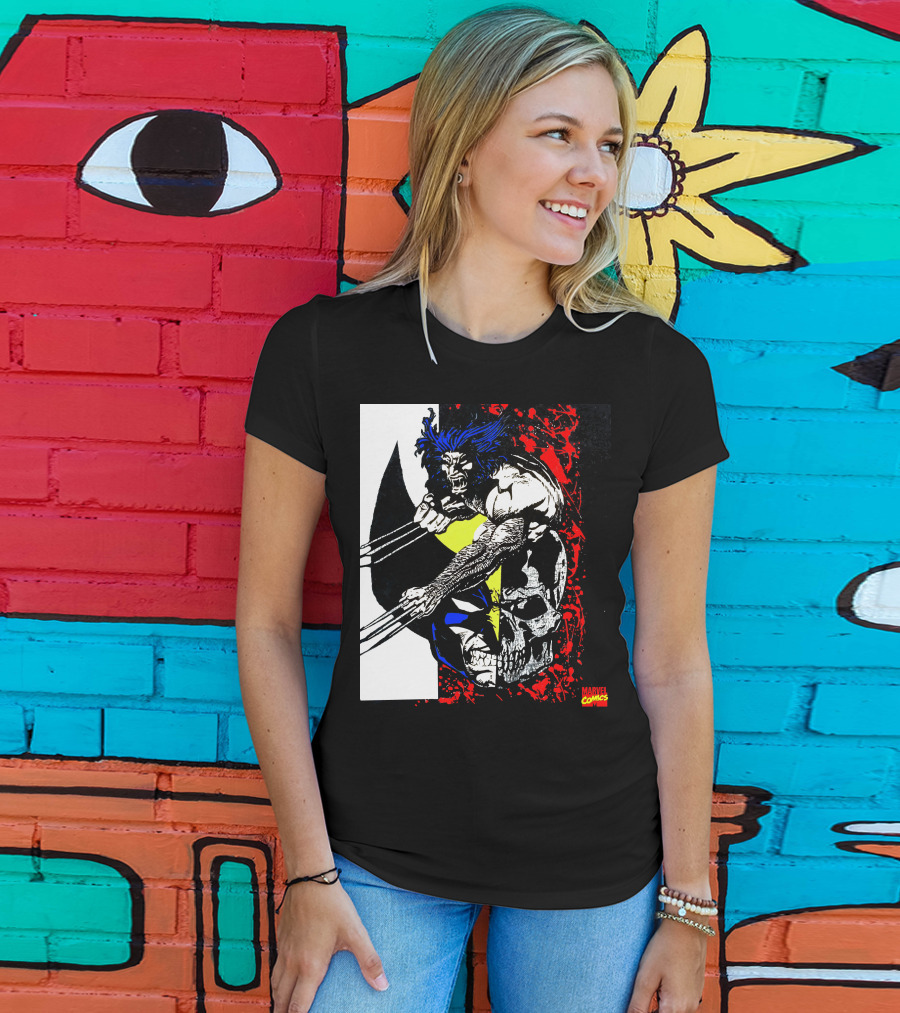 Vtg. Wolverine 1993 Marvel Comics X-Men Claws Red Skull T-Shirt