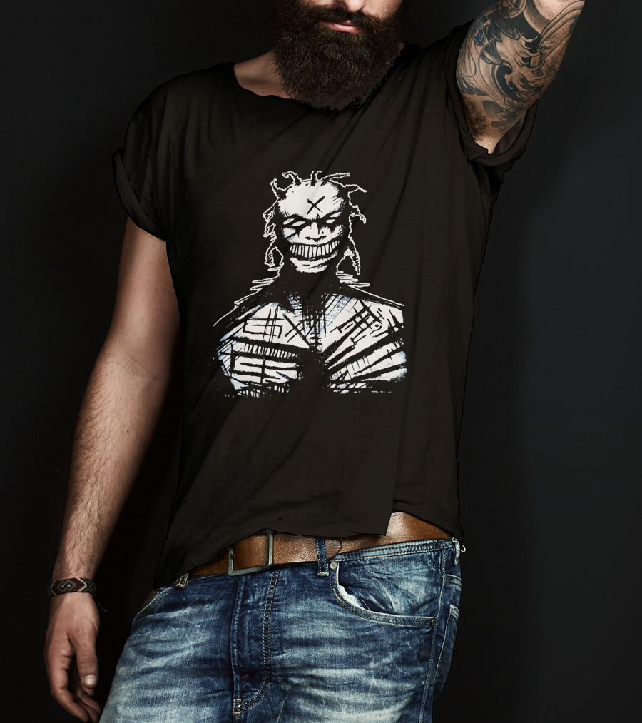 1995 White Zombie Grinning Character With Cross Mark T-Shirt