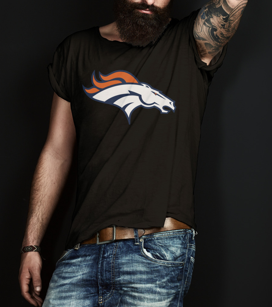 Denver Broncos Football Team Logo Design For Fans T-Shirt