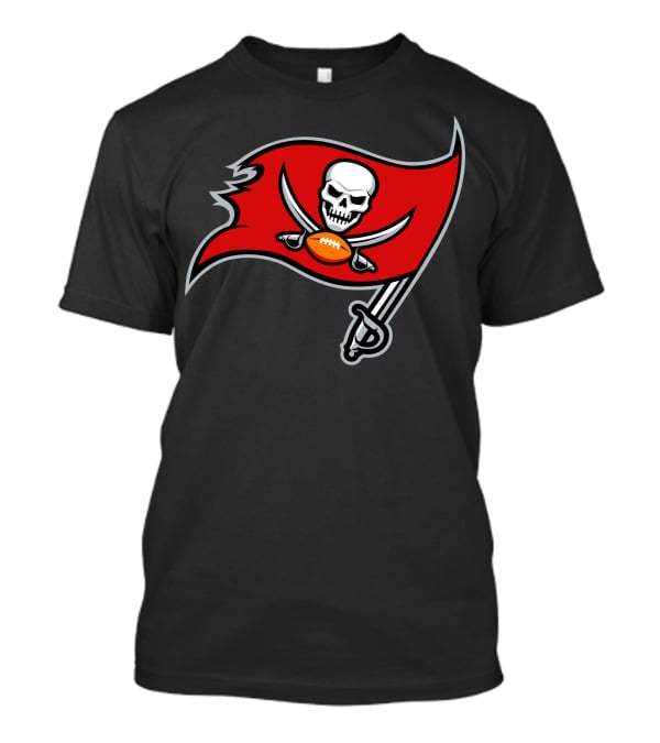 Tampa Bay Buccaneers Skull Flag Football Team T-Shirt