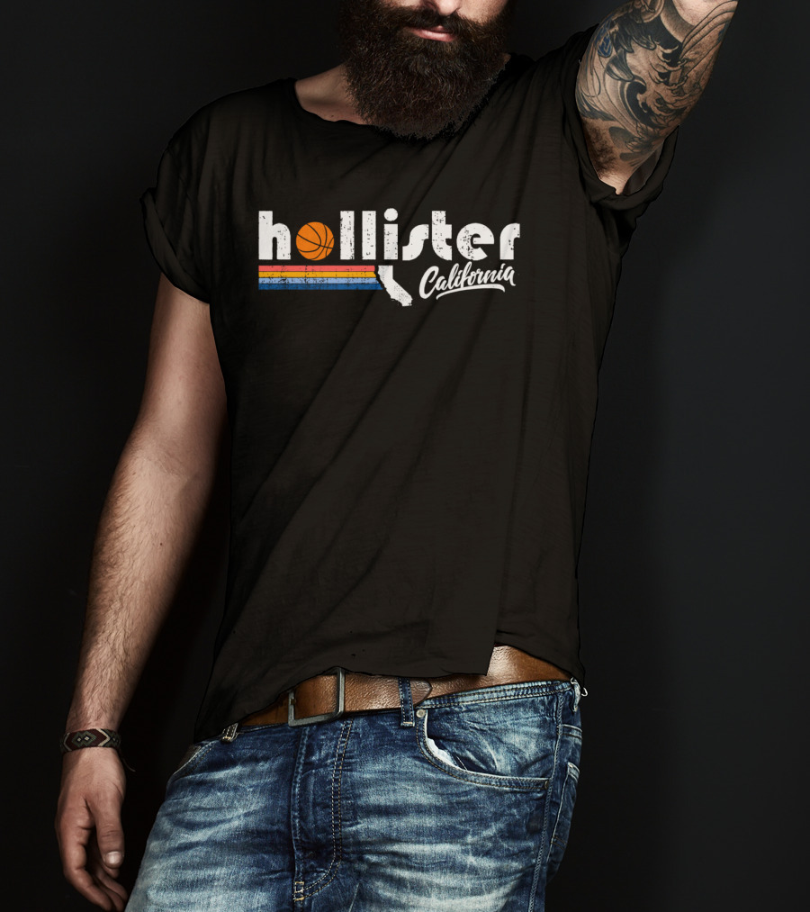 Hollister Basketball California Vintage 1980 Retro T-Shirt
