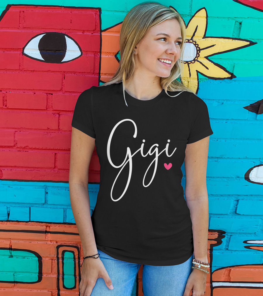 Gigi Grandma Christmas Birthday Heart T-Shirt