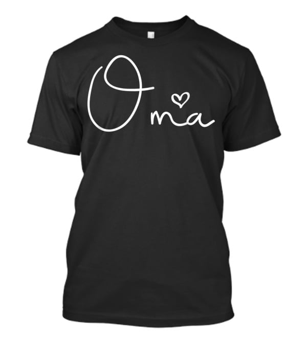 Oma Grandma Christmas Mother's Day Papa Heart T-Shirt