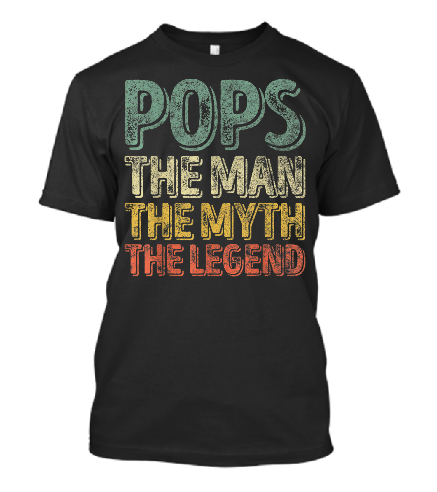 Pops The Man The Myth The Legend Christmas Papa T-Shirt