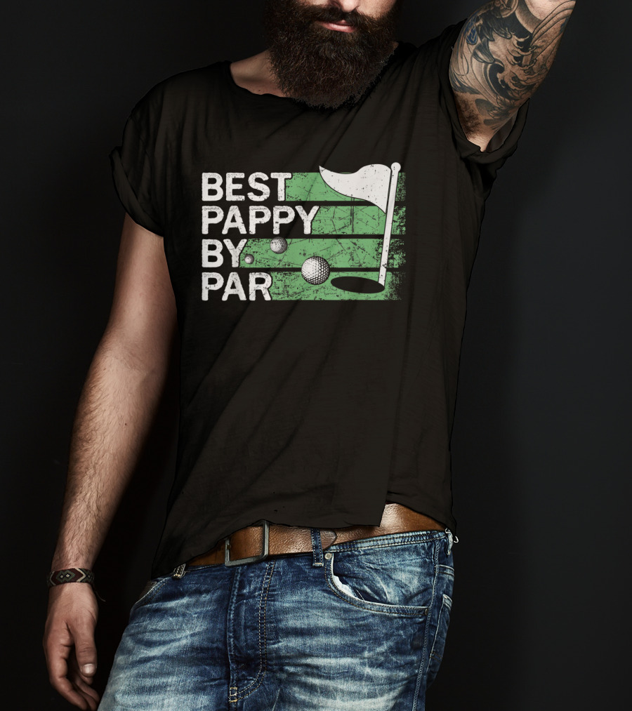 Best Pappy By Par Golf Flag And Ball T-Shirt