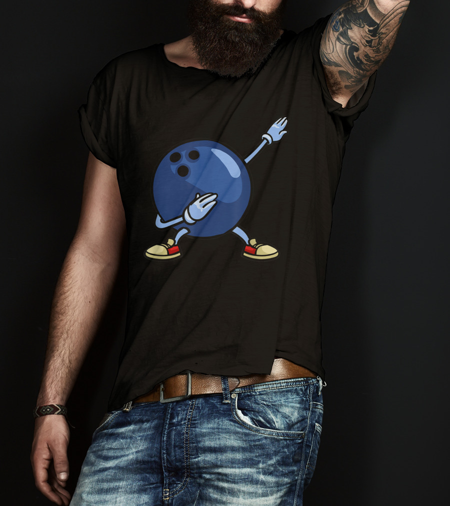 Bowling Ball Dab Youth Alley Pin Mom T-Shirt
