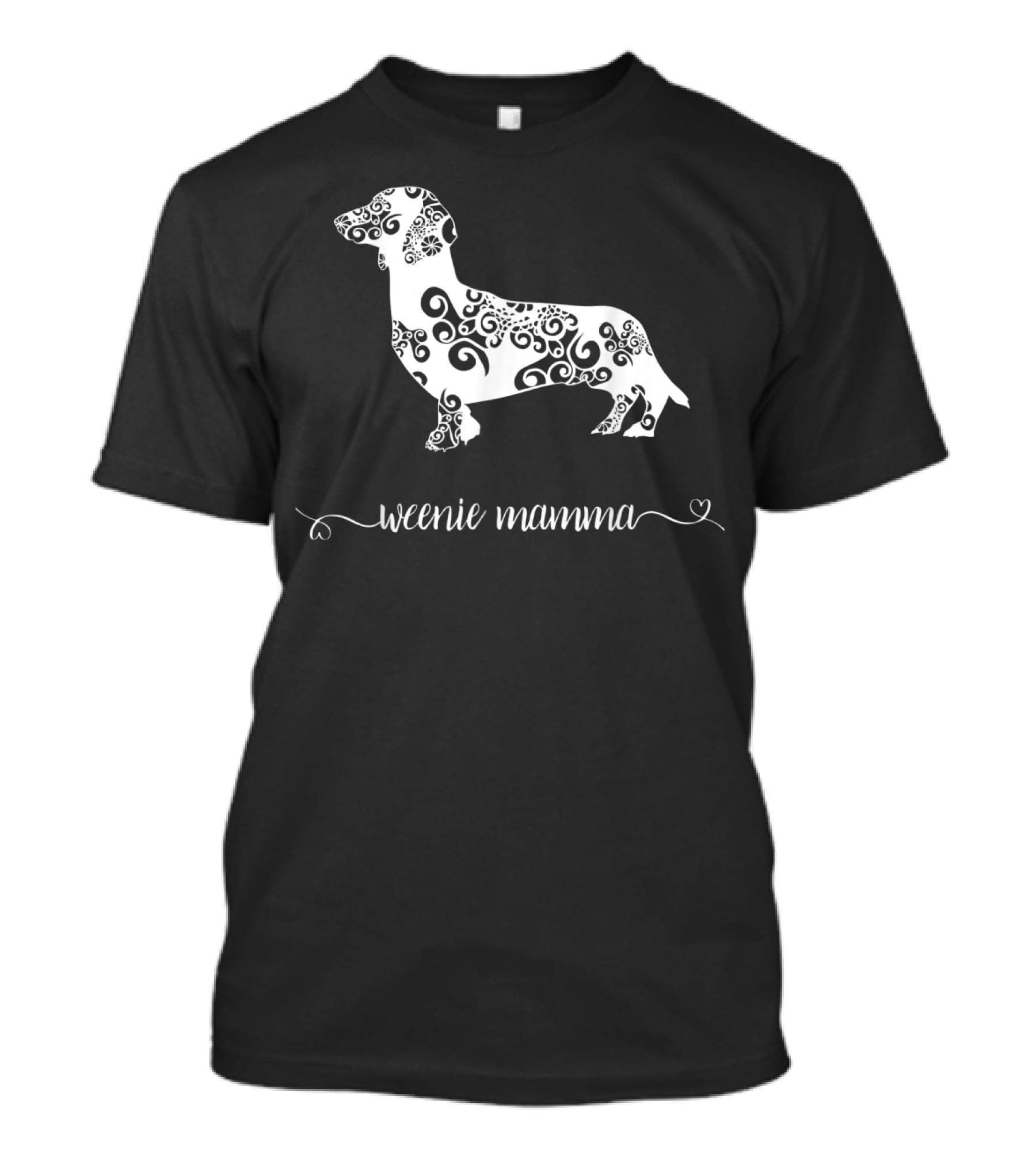 Weenie Mamma Dachshund Mom Weiner Dog Her Swirl T-Shirt