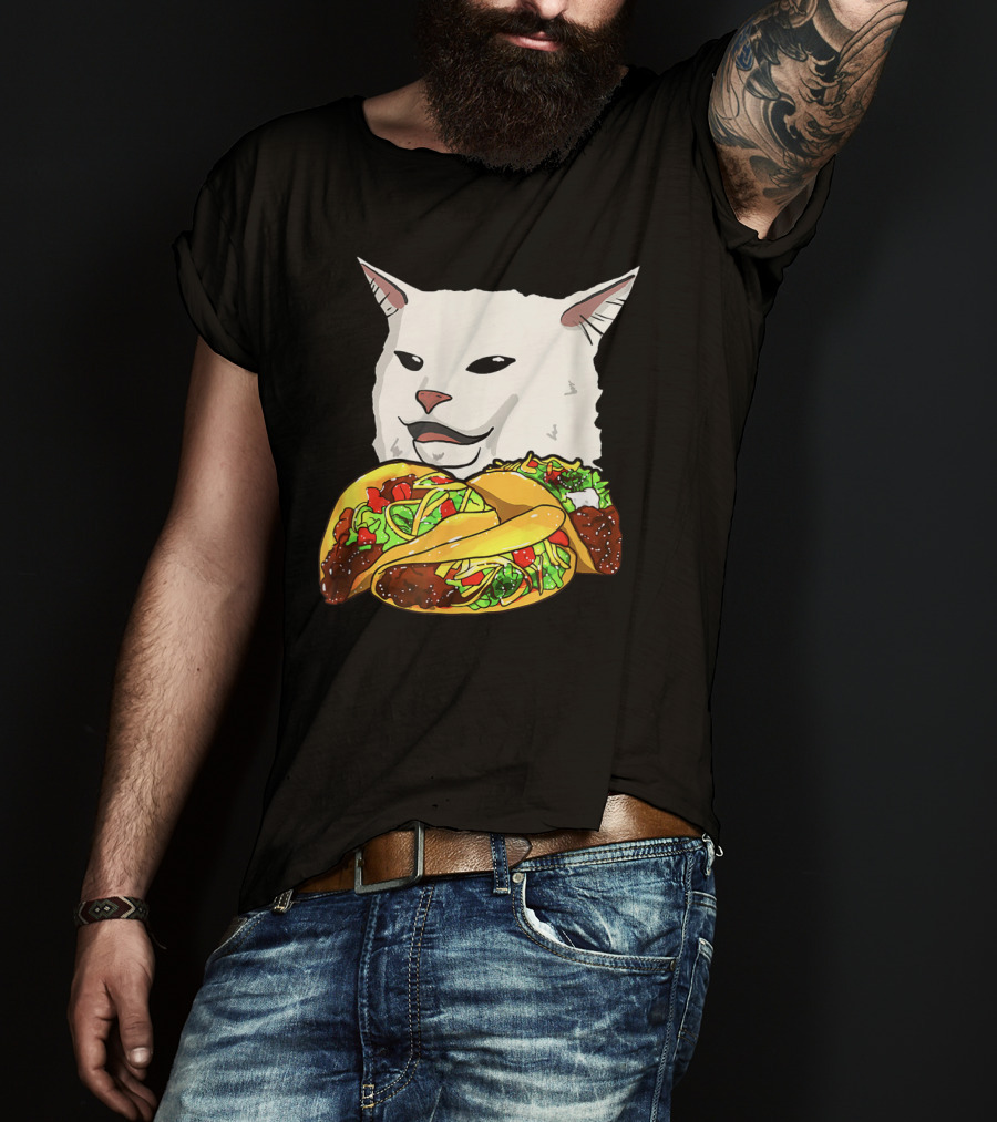 Woman Yelling At A Cat Meme Taco T-Shirt