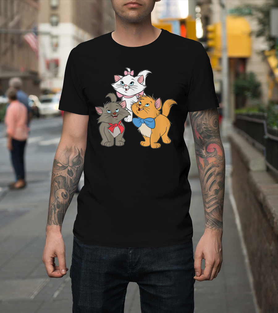 WoMarie Cartoon Aristocats Kittens Trio T-Shirt