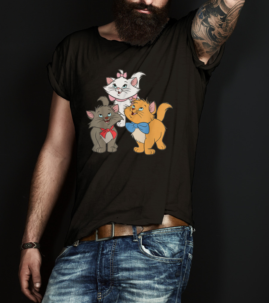 WoMarie Cartoon Aristocats Kittens Trio T-Shirt