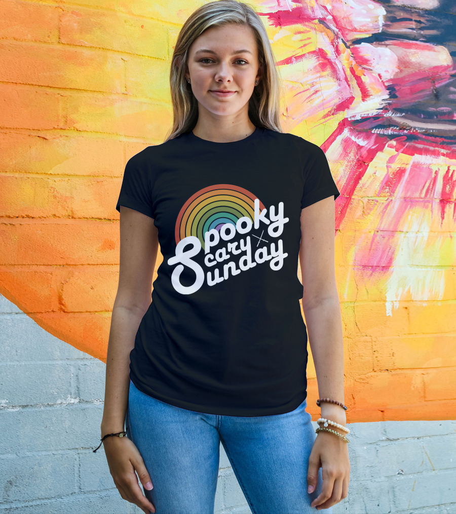 Spooky Scary Sunday Retro T-Shirt