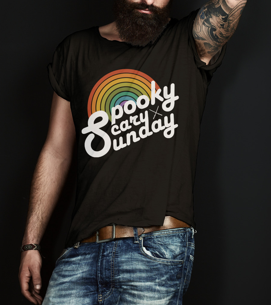 Spooky Scary Sunday Retro T-Shirt
