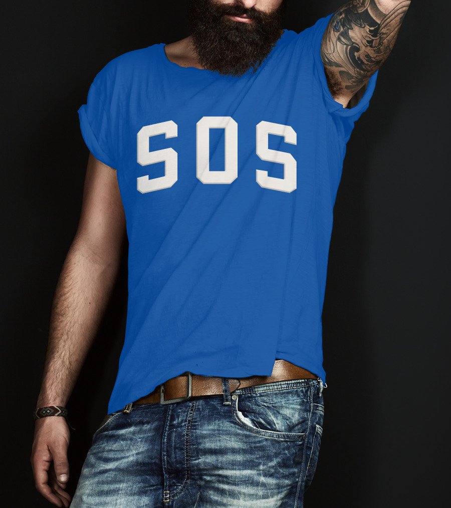 SZA SOS Bold Blue Athletic T-Shirt