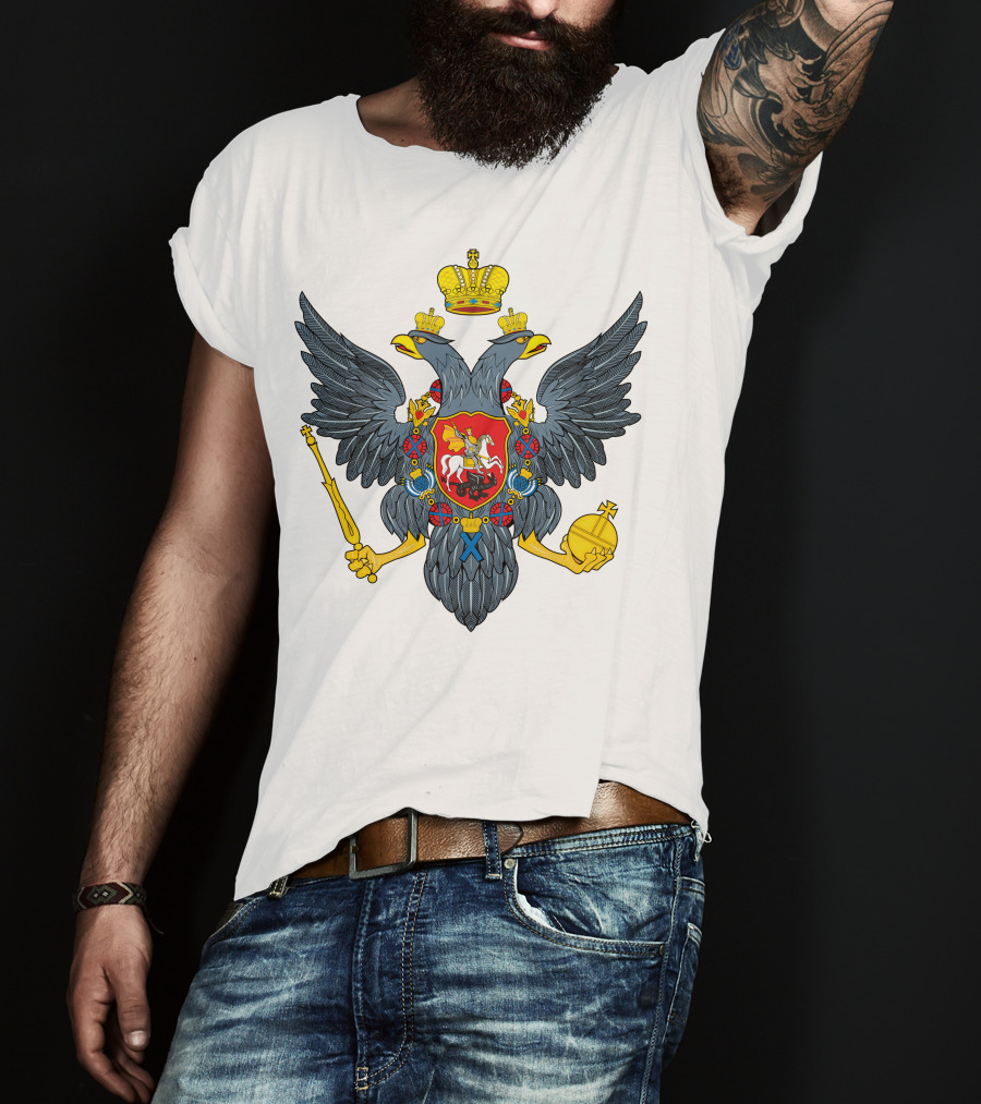 Coat Of Arms Of Russia Double-Headed Eagle Emblem T-Shirt