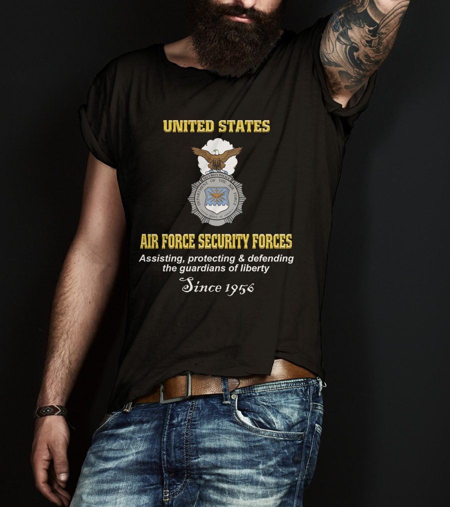 United States Air Force Security Forces Assisting Protecting Defending Since 1956 T-Shirt