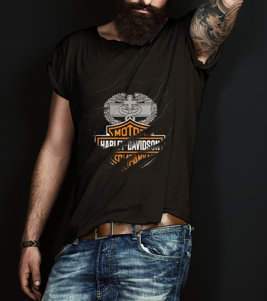 Harley Davidson Motor Company Cross And Wings T-Shirt