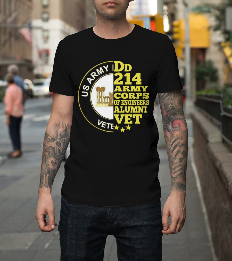 Dd 214 Army Corps Of Engineers Alumni Vet Us Army Veteran T-Shirt