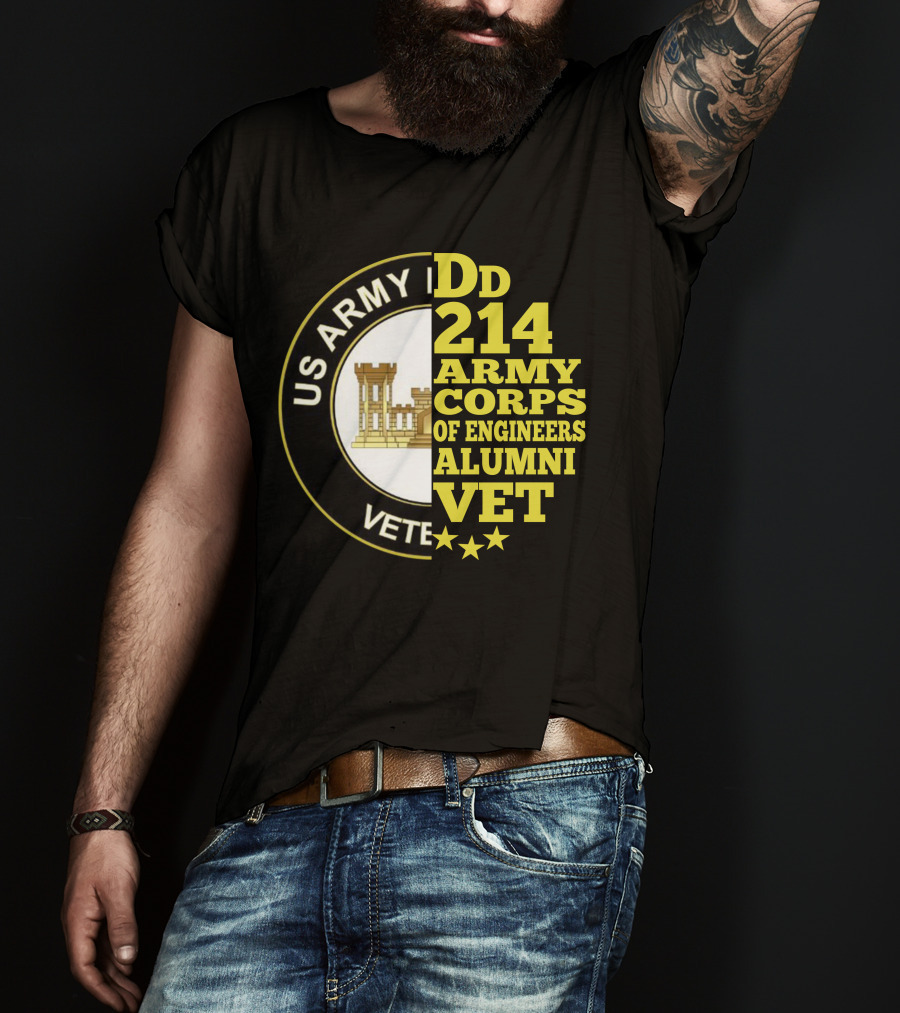 Dd 214 Army Corps Of Engineers Alumni Vet Us Army Veteran T-Shirt