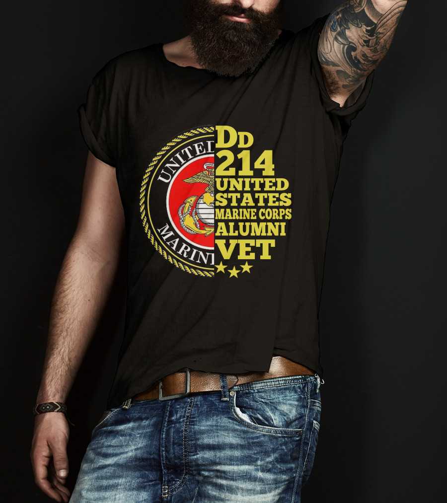 Dd 214 United States Marine Corps Alumni Vet T-Shirt