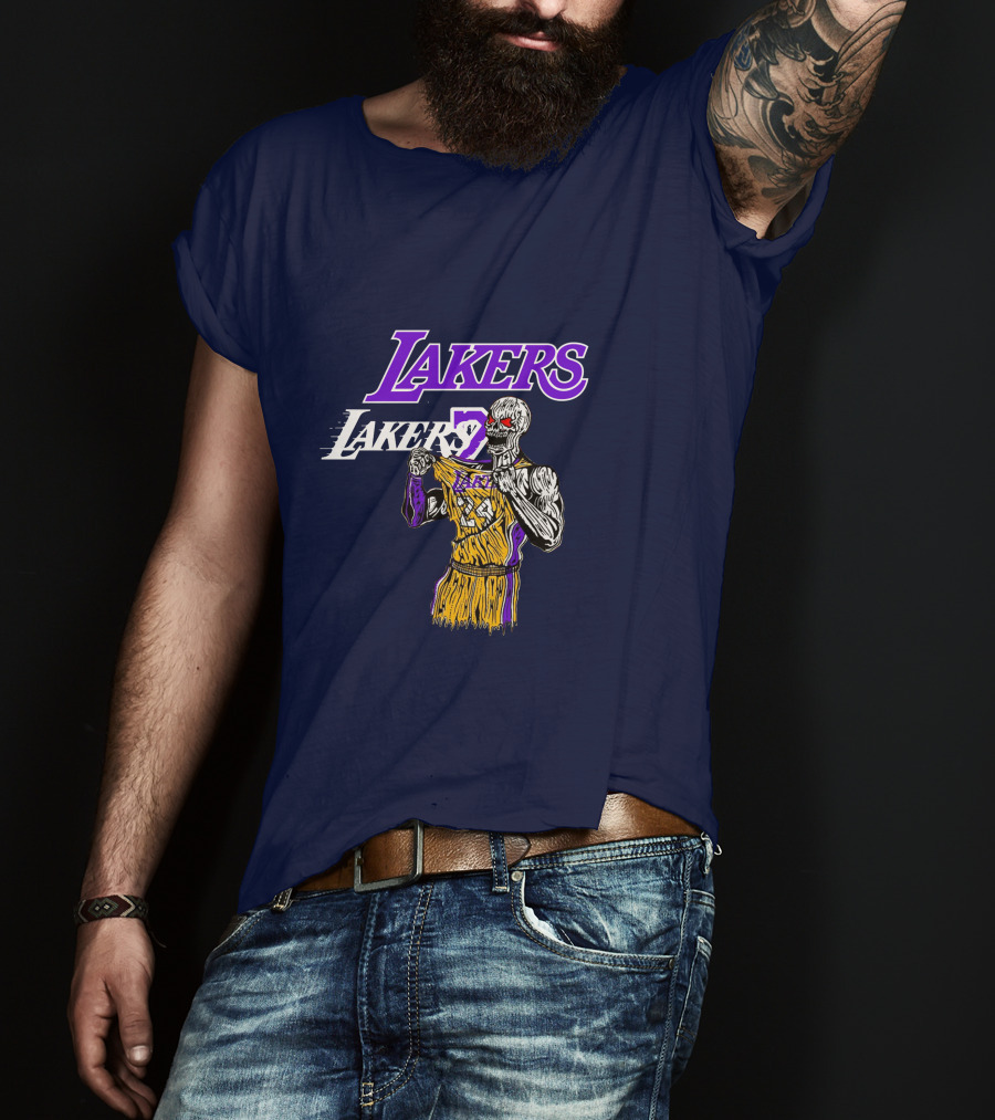 Warren Lotas Lakers Skeleton Basketball Player L7 T-Shirt