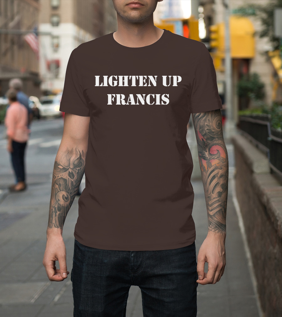Lighten Up Francis Stripes Character T-Shirt