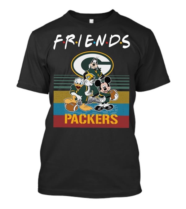 Friends Packers Disney Characters Green Bay Football T-Shirt