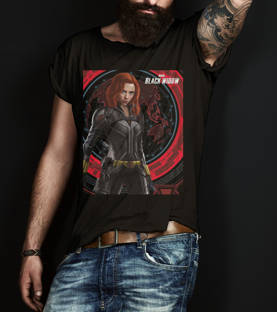 Marvel Black Widow Natasha Romanoff Avengers Iconic Suit T-Shirt