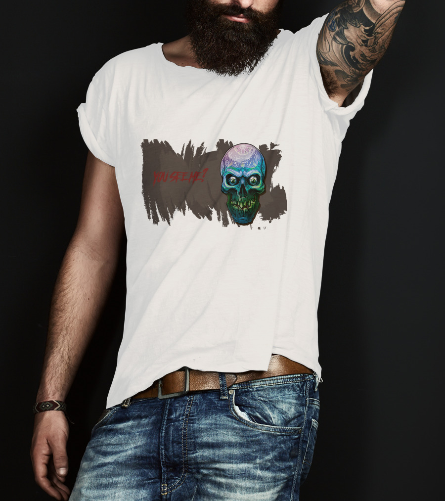 You See Me? Scary Skull Horror T-Shirt