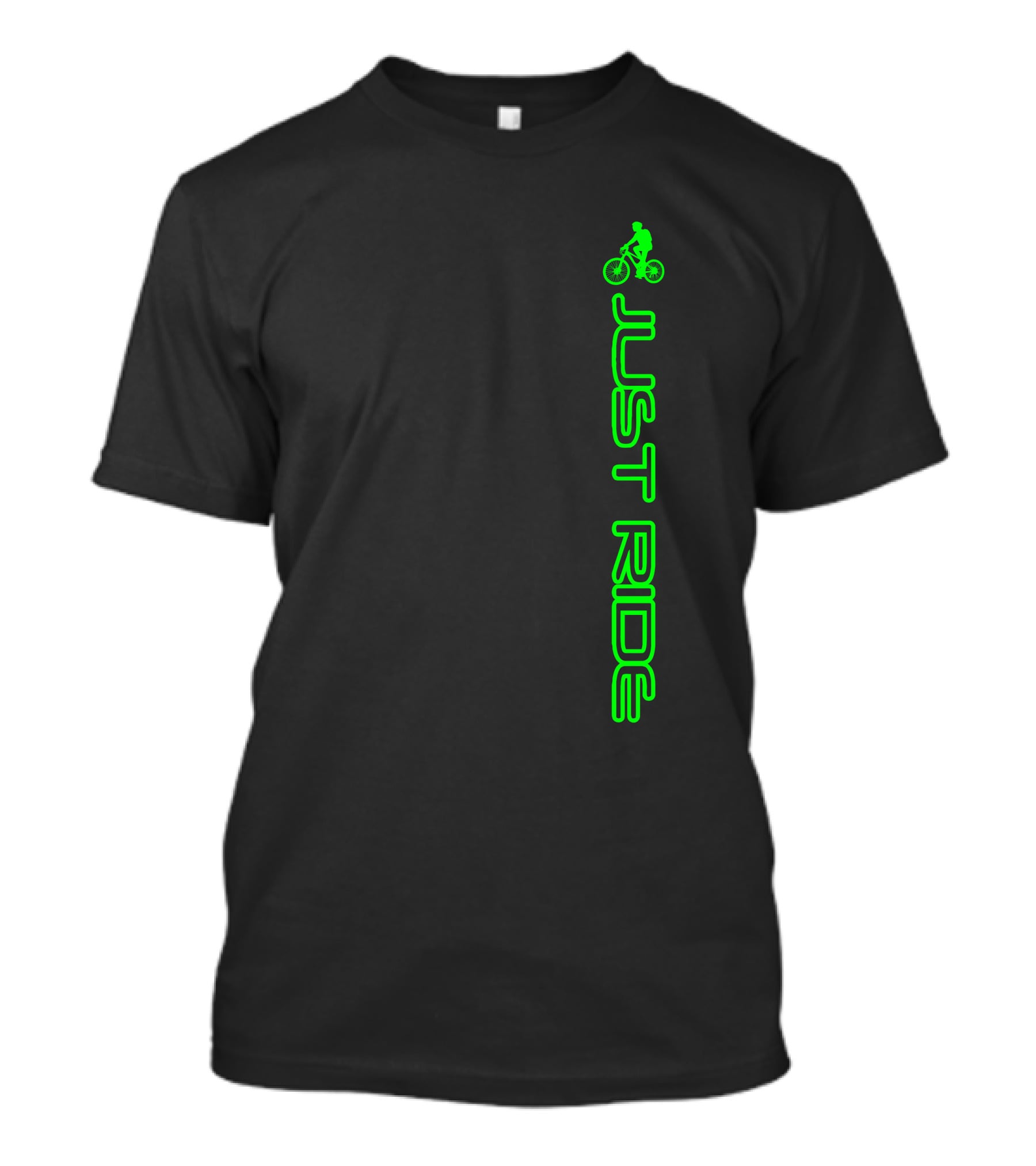 Just Ride Neon Green Bike T-Shirt