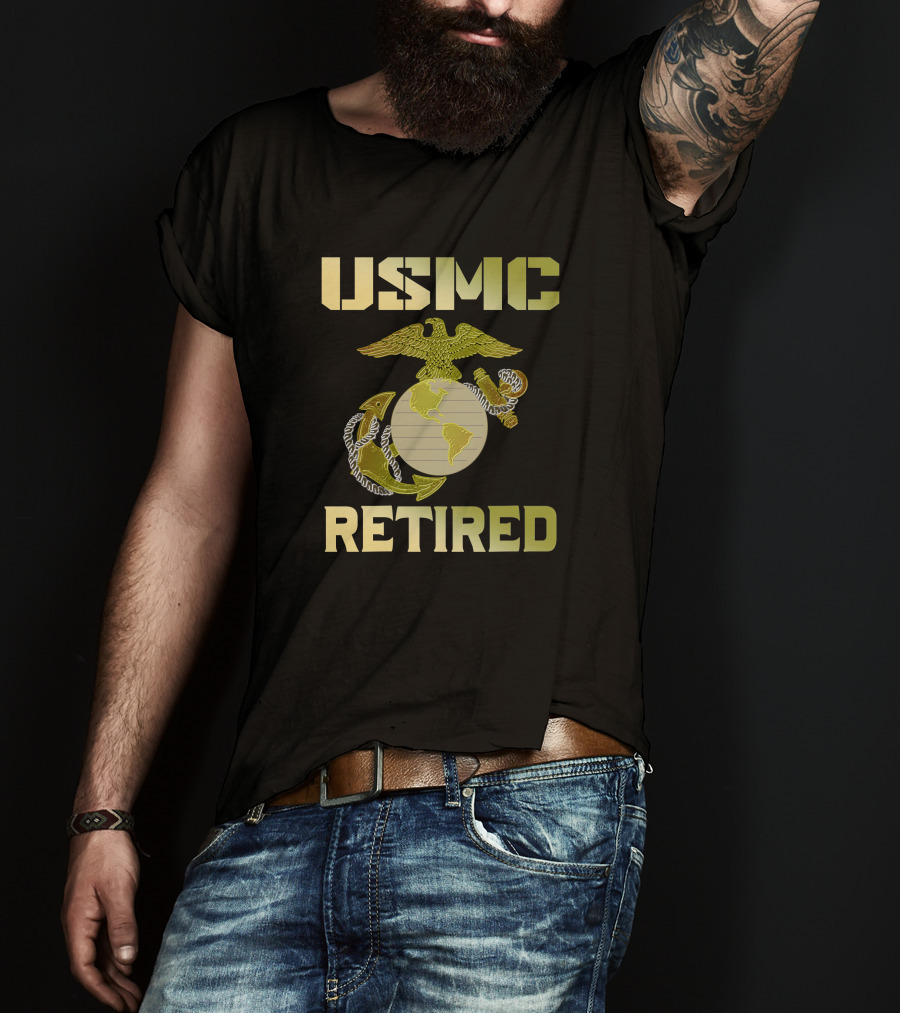 USMC Retired Eagle Globe Anchor T-Shirt