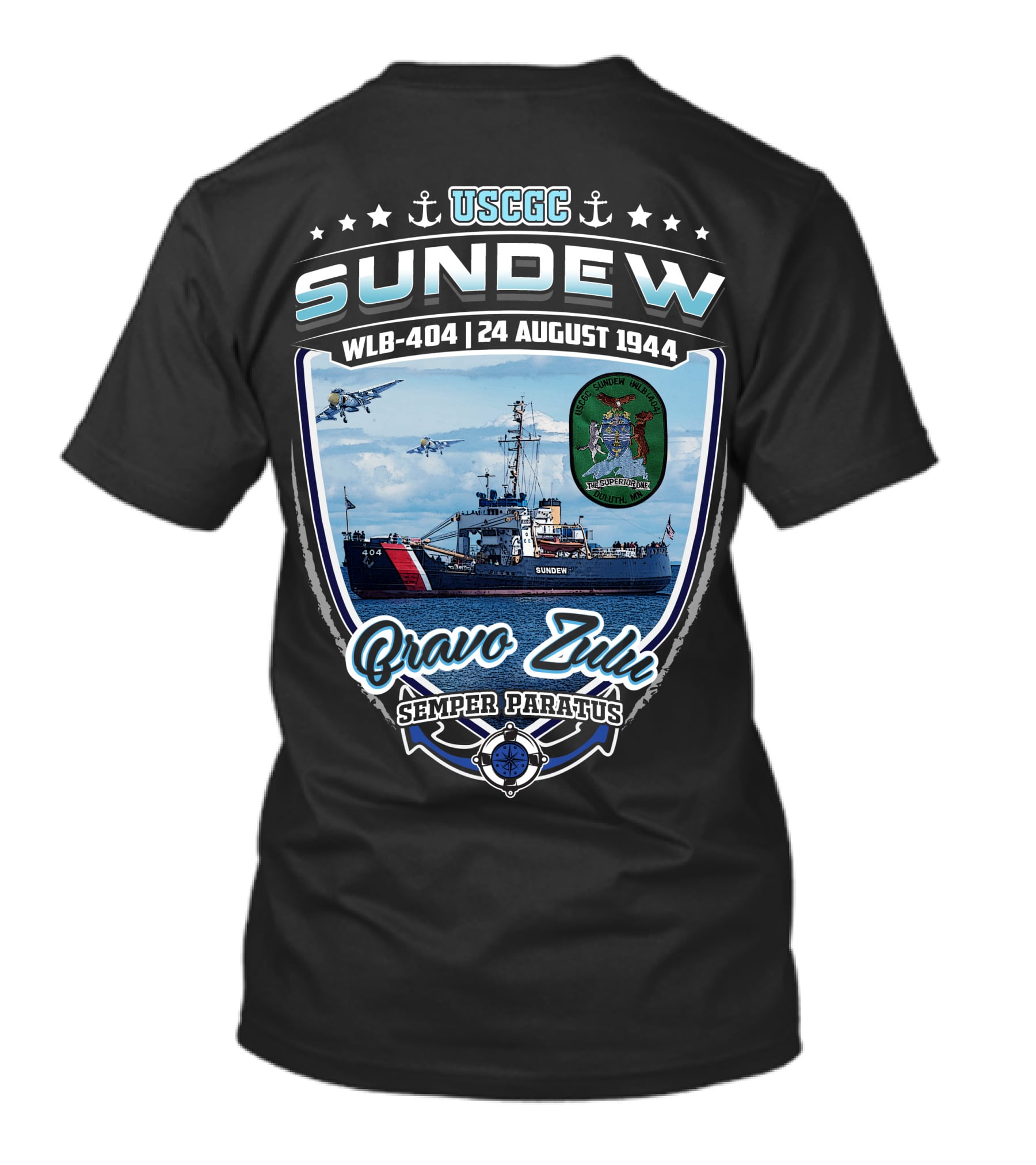 Uscgc Sundew Wlb-404 24 August 1944 Bravo Zulu Semper Paratus T-Shirt