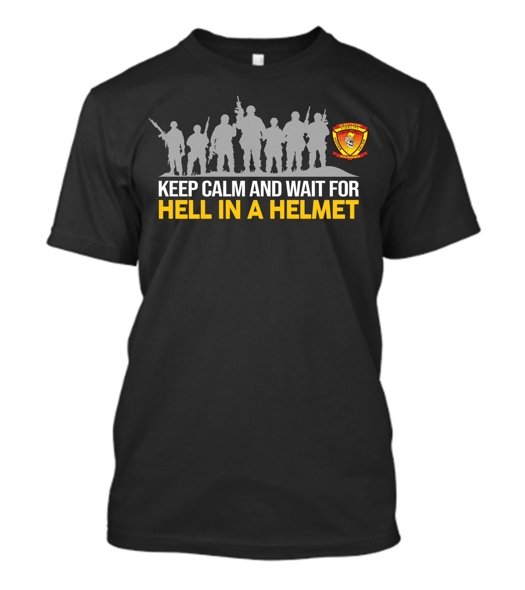 2Nd BattalionTh Marines Keep Calm And Wait For Hell In A Helmet T-Shirt