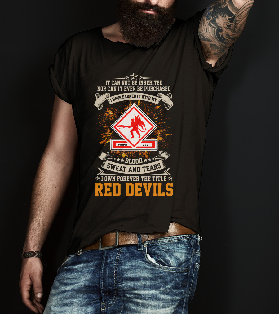 VMFA 232 Blood Sweat And Tears Red Devils T-Shirt