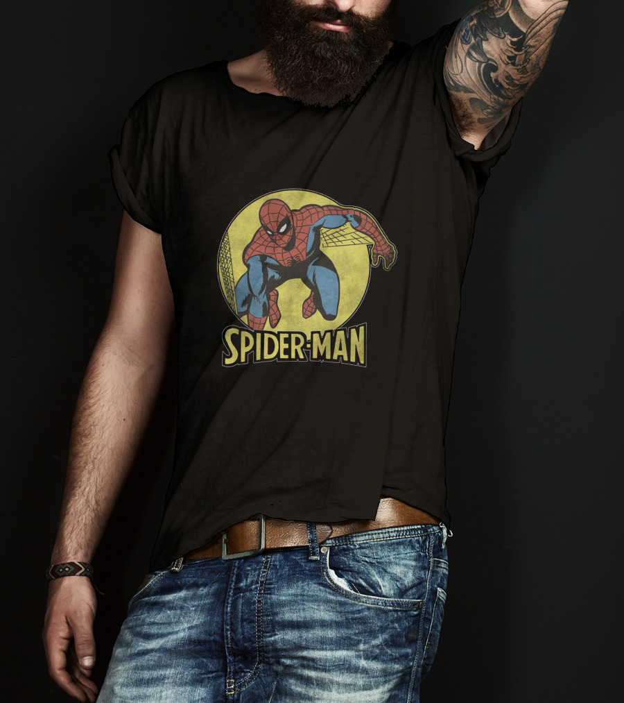 Marvel Spider-Man Comic Classic Circle Spider-Man Retro Image T-Shirt